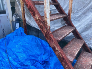 鉄骨階段工事_施工前