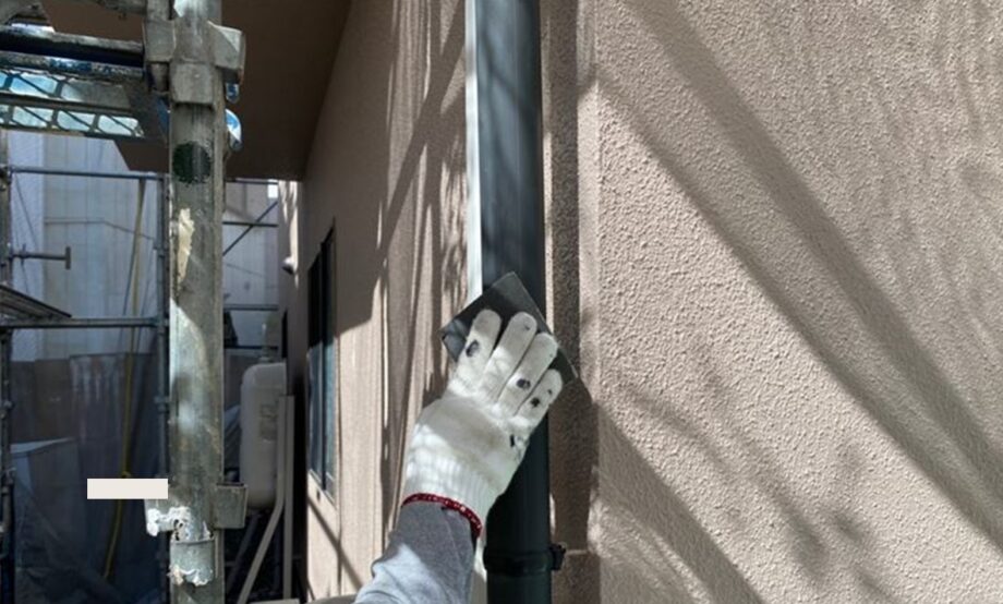 1 雨樋 塗装作業