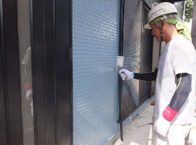 6 防汚コート(スーパーグラスバリア) 作業中