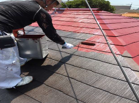 5 中塗り塗布 作業中