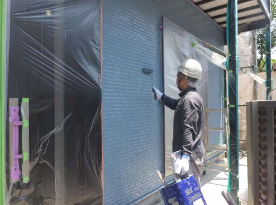 5 上塗り塗布 作業中