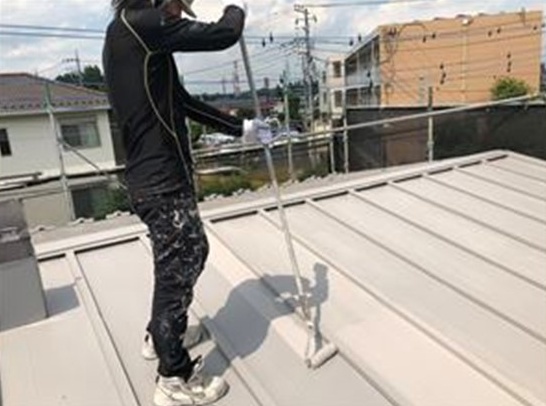 5 遮熱塗料二回目塗布